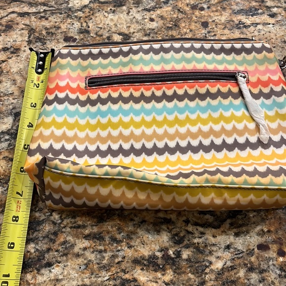 Kalencom Nylon Diaper Clutch Wristlet Bold Pattern Pockets Functional Zippered - Picture 7 of 10